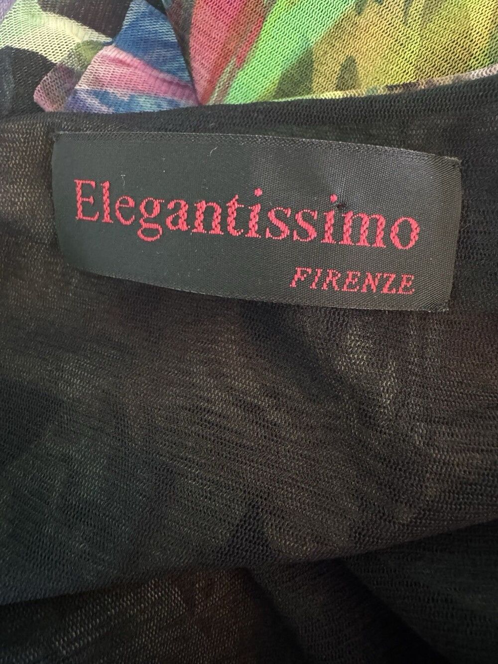 Elegantissimo Firenze Abstract Floral Wrap Midi Dress Medium - Picture 4 of 8